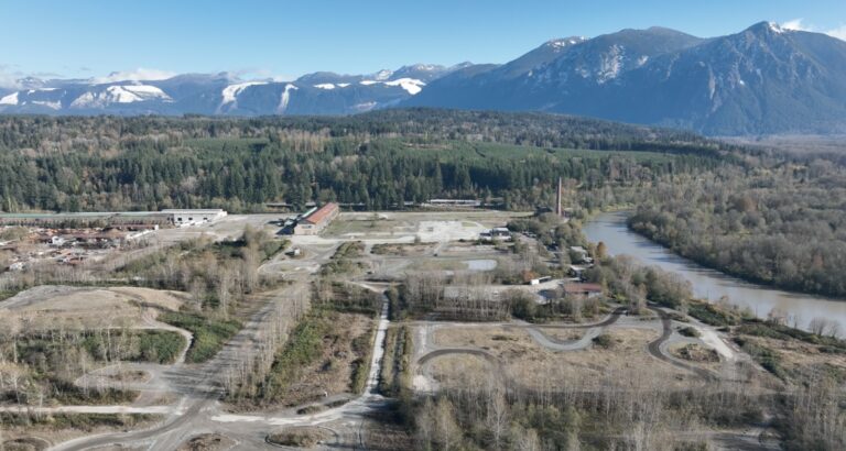 Snoqualmie Mill Aerial view of the original site as it stands today.